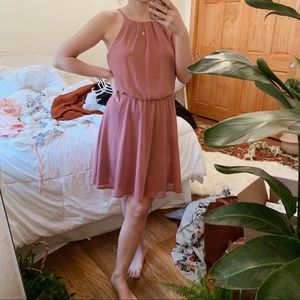 Gorgeous Pink High Neck Dress